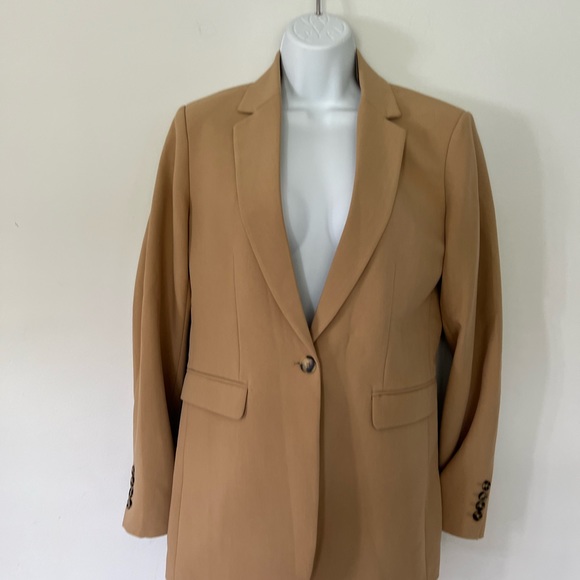 Zara light camel classy blazer jacket M NEW⭐️ - Picture 13 of 16